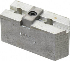 Abbott Workholding Products - 6" & Up Chuck Capacity, Tongue & Groove Attachment, Square Soft Lathe Chuck Jaw - 3 Jaws, Aluminum, 1-1/2" Btw Mount Hole Ctrs, 3" Long x 1-1/4" Wide x 1-1/2" High, 5/16" Groove, 3/8" Fastener - Apex Tool & Supply