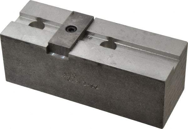 Abbott Workholding Products - 12" & Up Chuck Capacity, Tongue & Groove Attachment, Square Soft Lathe Chuck Jaw - 3 Jaws, Aluminum, 2-1/2" Btw Mount Hole Ctrs, 5-1/2" Long x 2" Wide x 2" High, 1/2" Groove, 1/2" Fastener - Apex Tool & Supply