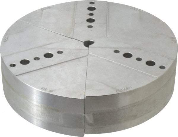 Abbott Workholding Products - 8" & Up Chuck Capacity, Northfield Attachment, Round Soft Lathe Chuck Jaw - 3 Jaws, Aluminum, 7.92" Wide x 2" High - Apex Tool & Supply