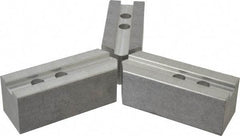 Abbott Workholding Products - 12" & Up Chuck Capacity, 1.5mm x 60° Serrated Attachment, Square Soft Lathe Chuck Jaw - 3 Jaws, Aluminum, 1.1811" Btw Mount Hole Ctrs, 5-1/2" Long x 2" Wide x 2" High, 0.7087" Groove, 0.5512" & 14mm Fastener - Apex Tool & Supply