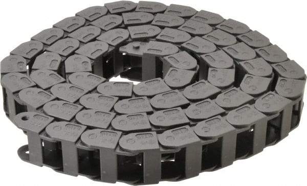 Igus - 6 Ft. Long, Igumid G, Fixed Open Cable and Hose Carrier - 0.98 Inch Inside Width x 0.71 Inch Inside Height, 1.42 Inch Outside Width x 0.91 Inch Outside Height, 1-1/2 Inch Bend Radius - Apex Tool & Supply