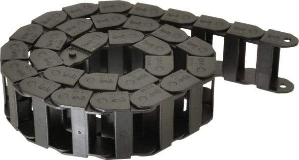 Igus - 3 Ft. Long, Igumid G, Fixed Open Cable and Hose Carrier - 1-1/2 Inch Inside Width x 0.71 Inch Inside Height, 1.93 Inch Outside Width x 0.91 Inch Outside Height, 1-1/2 Inch Bend Radius - Apex Tool & Supply