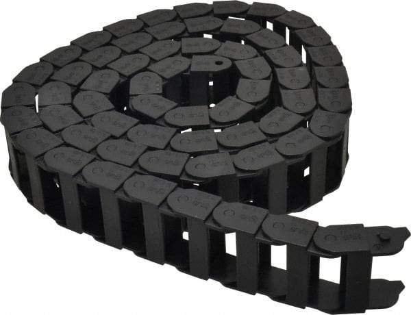 Igus - 6 Ft. Long, Igumid G, Fixed Open Cable and Hose Carrier - 1-1/2 Inch Inside Width x 0.71 Inch Inside Height, 1.93 Inch Outside Width x 0.91 Inch Outside Height, 1-1/2 Inch Bend Radius - Apex Tool & Supply
