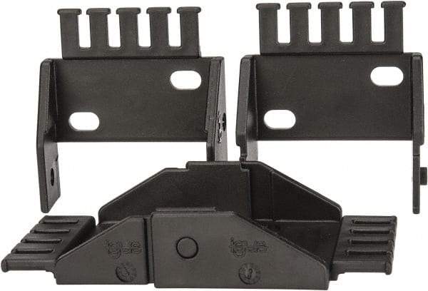 Igus - 2.4 Inch Outside Width x 0.94 Inch Outside Height, Cable and Hose Carrier Steel Zipper Mounting Bracket Set - 1-1/2 Inch Bend Radius, 1.97 Inch Inside Width x 0.67 Inch Inside Height - Apex Tool & Supply