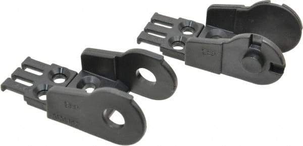 Igus - 1.61 Inch Outside Width x 1.38 Inch Outside Height, Cable and Hose Carrier Plastic Open Mounting Bracket Set - 2.17 Inch Bend Radius, 0.98 Inch Inside Width x 0.98 Inch Inside Height - Apex Tool & Supply
