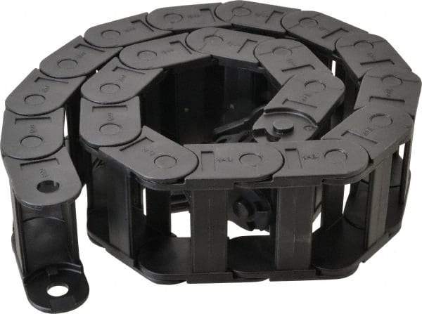 Igus - 3 Ft. Long, Igumid G, Fixed Open Cable and Hose Carrier - 2.24 Inch Inside Width x 0.98 Inch Inside Height, 2.87 Inch Outside Width x 1.38 Inch Outside Height, 2.16 Inch Bend Radius - Apex Tool & Supply