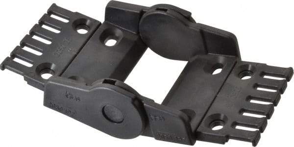 Igus - 2.87 Inch Outside Width x 1.38 Inch Outside Height, Cable and Hose Carrier Plastic Open Mounting Bracket Set - 4.92 Inch Bend Radius, 2.24 Inch Inside Width x 0.98 Inch Inside Height - Apex Tool & Supply