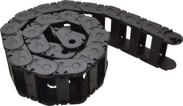 Igus - 3 Ft. Long, Igumid G, Snap Open Cable and Hose Carrier - 2.24 Inch Inside Width x 0.98 Inch Inside Height, 2.87 Inch Outside Width x 1.38 Inch Outside Height, 2.16 Inch Bend Radius - Apex Tool & Supply