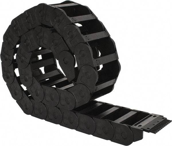 Igus - 6 Ft. Long, Igumid G, Snap Open Cable and Hose Carrier - 4.53 Inch Inside Width x 1.77 Inch Inside Height, 5.31 Inch Outside Width x 2.52 Inch Outside Height, 3.94 Inch Bend Radius - Apex Tool & Supply
