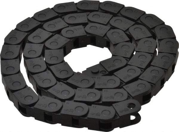 Igus - 3 Ft. Long, Igumid G, Fixed Open Cable and Hose Carrier - 0.2362 Inch Inside Width x 0.41 Inch Inside Height, 0.49 Inch Outside Width x 0.59 Inch Outside Height, 1.1 Inch Bend Radius - Apex Tool & Supply