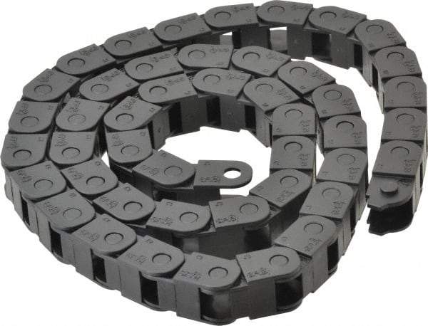 Igus - 3 Ft. Long, Igumid G, Fixed Open Cable and Hose Carrier - 0.39 Inch Inside Width x 0.41 Inch Inside Height, 0.65 Inch Outside Width x 0.59 Inch Outside Height, 1.1 Inch Bend Radius - Apex Tool & Supply