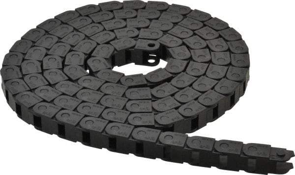 Igus - 6 Ft. Long, Igumid G, Fixed Open Cable and Hose Carrier - 0.39 Inch Inside Width x 0.41 Inch Inside Height, 0.65 Inch Outside Width x 0.59 Inch Outside Height, 1.1 Inch Bend Radius - Apex Tool & Supply