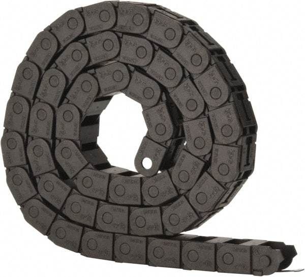 Igus - 3 Ft. Long, Igumid G, Snap Open Cable and Hose Carrier - 0.63 Inch Inside Width x 0.41 Inch Inside Height, 0.89 Inch Outside Width x 0.59 Inch Outside Height, 1.1 Inch Bend Radius - Apex Tool & Supply
