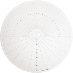 Made in USA - 14 Inch Diameter, Radius and Angle, Mylar Optical Comparator Chart and Reticle - For Use with 10x Magnification - Apex Tool & Supply