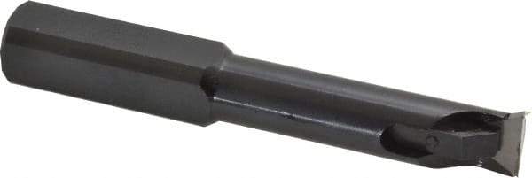 Made in USA - 0.7" Min Bore Diam, 4-1/2" OAL, 3/4" Shank Diam, Indexable Boring Bar - 2-1/2" Max Bore Depth, TPG 320 Insert, Clamp Holding Method - Apex Tool & Supply