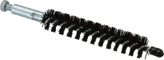 Schaefer Brush - 4" Brush Length, 3/4" Diam, Nylon Single Stem, Single Spiral Condenser Tube Brush - 6-1/4" Long, Nylon, 1/4-28 Male Connection - Apex Tool & Supply
