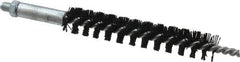Schaefer Brush - 4" Brush Length, 5/8" Diam, Nylon Single Stem, Single Spiral Condenser Tube Brush - 6-1/4" Long, Nylon, 1/4-28 Male Connection - Apex Tool & Supply