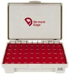 Vermont Gage - 50 Piece, 0.011-0.06 Inch Diameter Plug and Pin Gage Set - Minus 0.0002 Inch Tolerance, Class ZZ - Apex Tool & Supply