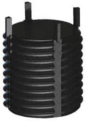 Jergens - M18x1.50 External, Metric Fine, 18mm Insert Length, Solid Keylocking Thread Inserts - Carbon Steel, Zinc Phosphate Finish, Grade C1215, 6G External Class of Fit, Use Tool 215-064826 - Apex Tool & Supply