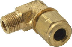 Parker - 1/4" OD, Brass Male Elbow - 600 Max Working psi, Comp x MNPT Ends - Apex Tool & Supply