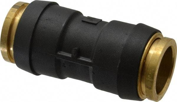 Parker - 3/4" Tube OD, Composite Push-to-Connect Tube Union - Tube to Tube Connection, 250 Max psi, Buna-N O-Ring, -40 to 200°F Working Temp - Apex Tool & Supply
