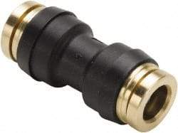 Parker - 1/4" Tube OD, Composite Push-to-Connect Tube Union - Tube to Tube Connection, 250 Max psi, Buna-N O-Ring, -40 to 200°F Working Temp - Apex Tool & Supply