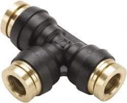 Parker - 1/2" Tube OD, Composite Push-to-Connect Tube Union Tee - Tube to Tube Connection, 250 Max psi, Buna-N O-Ring, -40 to 200°F Working Temp - Apex Tool & Supply