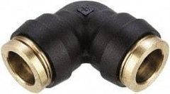 Parker - 1/4" Tube OD, Composite Push-to-Connect Tube Union Elbow - Tube to Tube Connection, 250 Max psi, Buna-N O-Ring, -40 to 200°F Working Temp - Apex Tool & Supply
