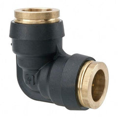 Parker - 1/2" Tube OD, Composite Push-to-Connect Tube Union Elbow - Tube to Tube Connection, 250 Max psi, Buna-N O-Ring, -40 to 200°F Working Temp - Apex Tool & Supply