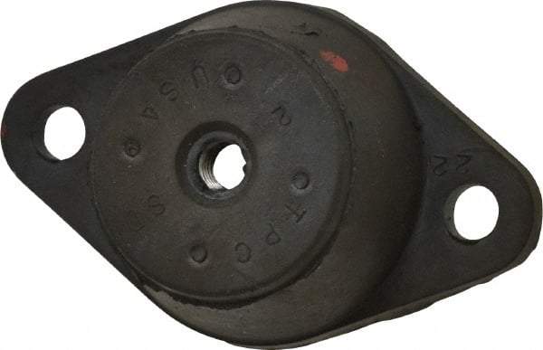 Tech Products - 3/8-16 Bolt Thread, 3-7/8" Long x 2-3/8" Wide x 1-1/4" High Standard Deflection Stud Mount Leveling Pad & Mount - 240 Max Lb Capacity, 1-3/4" Base Diam - Apex Tool & Supply