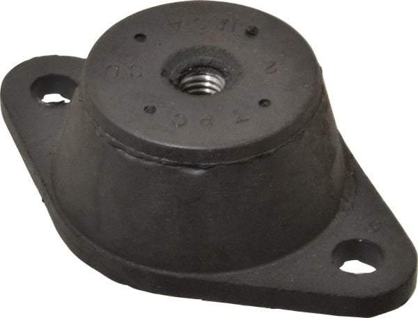 Tech Products - 3/8-16 Bolt Thread, 3-7/8" Long x 2-3/8" Wide x 1-1/4" High Standard Deflection Stud Mount Leveling Pad & Mount - 550 Max Lb Capacity, 1-3/4" Base Diam - Apex Tool & Supply