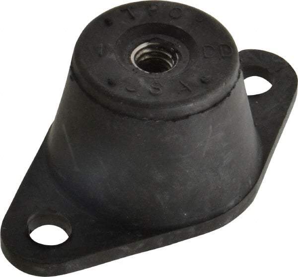 Tech Products - 5/16-18 Bolt Thread, 3-1/8" Long x 1-3/4" Wide x 1-1/4" High Double Deflection Stud Mount Leveling Pad & Mount - 45 Max Lb Capacity, 1-1/4" Base Diam - Apex Tool & Supply
