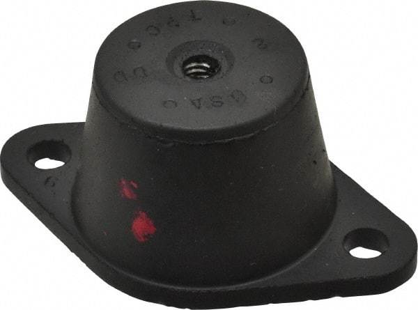 Tech Products - 3/8-16 Bolt Thread, 3-7/8" Long x 2-3/8" Wide x 1-3/4" High Double Deflection Stud Mount Leveling Pad & Mount - 240 Max Lb Capacity, 1-3/4" Base Diam - Apex Tool & Supply