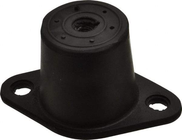 Tech Products - 1/2-13 Bolt Thread, 5-1/2" Long x 3-3/8" Wide x 2-7/8" High Double Deflection Stud Mount Leveling Pad & Mount - 750 Max Lb Capacity, 2-1/2" Base Diam - Apex Tool & Supply