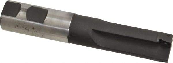 Cutting Tool Technologies - 1" Cut Diam, 0.38" Max Depth of Cut, 1" Shank Diam, 5.51" OAL, Indexable Square Shoulder End Mill - APKT 1003... Inserts, Weldon Shank, 90° Lead Angle - Apex Tool & Supply