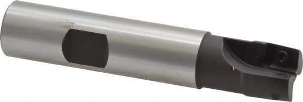 Cutting Tool Technologies - 5/8" Cut Diam, 0.38" Max Depth of Cut, 5/8" Shank Diam, 3-1/4" OAL, Indexable Square Shoulder End Mill - APKT 1003... Inserts, Weldon Shank, 90° Lead Angle - Apex Tool & Supply