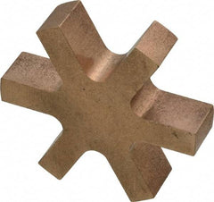 Boston Gear - 1-3/8" Max Bore Diam, FC25 Coupling Size, Flexible 3-Jaw Insert Coupling - 2-1/2" OD, Bronze, Order 2 Hubs & 1 Insert for Complete Coupling - Apex Tool & Supply