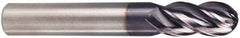 M.A. Ford - 1" Diam, 1-1/2" LOC, 4 Flute Solid Carbide Ball End Mill - ALtima Finish, Single End, 4" OAL, 1" Shank Diam, Spiral Flute - Apex Tool & Supply
