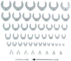 Proto - 53 Piece 3/8" Drive Open End Crowfoot Wrench Set - 3/8 to 3" - Apex Tool & Supply