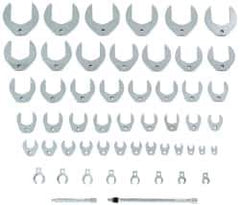 Proto - 53 Piece 3/8" Drive Open End Crowfoot Wrench Set - 3/8 to 3" - Apex Tool & Supply