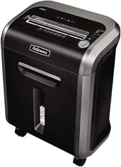 FELLOWES - 5/32 x 1-1/2" Strip, Cross Cut Manual Shredder - 10-7/16" Long x 15-3/8" Wide x 21" High, Level 4 Security, 6 Gal Wastebasket - Apex Tool & Supply