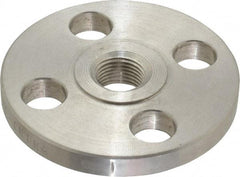 Value Collection - 1/2" Pipe, 3-1/2" OD, Stainless Steel, Threaded Pipe Flange - 2-3/8" Across Bolt Hole Centers, 5/8" Bolt Hole, 150 psi, Grades 304 & 304L - Apex Tool & Supply