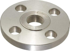 Value Collection - 3/4" Pipe, 3-7/8" OD, Stainless Steel, Threaded Pipe Flange - 2-3/4" Across Bolt Hole Centers, 5/8" Bolt Hole, 150 psi, Grades 304 & 304L - Apex Tool & Supply