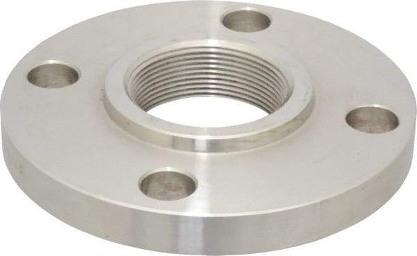 Value Collection - 2" Pipe, 6" OD, Stainless Steel, Threaded Pipe Flange - 4-3/4" Across Bolt Hole Centers, 3/4" Bolt Hole, 150 psi, Grades 304 & 304L - Apex Tool & Supply
