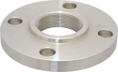 Value Collection - 2" Pipe, 6" OD, Stainless Steel, Threaded Pipe Flange - 4-3/4" Across Bolt Hole Centers, 3/4" Bolt Hole, 150 psi, Grades 304 & 304L - Apex Tool & Supply