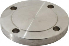 Value Collection - 3" Pipe, 7-1/2" OD, Stainless Steel, Blind Pipe Flange - 6" Across Bolt Hole Centers, 3/4" Bolt Hole, 150 psi, Grades 304 & 304L - Apex Tool & Supply