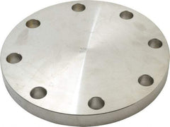 Merit Brass - 5" Pipe, 10" OD, Stainless Steel, Blind Pipe Flange - 8-1/2" Across Bolt Hole Centers, 7/8" Bolt Hole, 150 psi, Grades 304 & 304L - Apex Tool & Supply