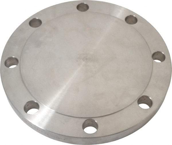 Value Collection - 6" Pipe, 11" OD, Stainless Steel, Blind Pipe Flange - 9-1/2" Across Bolt Hole Centers, 7/8" Bolt Hole, 150 psi, Grades 304 & 304L - Apex Tool & Supply