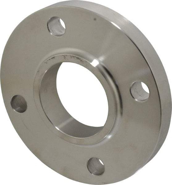 Merit Brass - 2-1/2" Pipe, 7" OD, Stainless Steel, Slip On Pipe Flange - 5-1/2" Across Bolt Hole Centers, 3/4" Bolt Hole, 150 psi, Grades 304 & 304L - Apex Tool & Supply