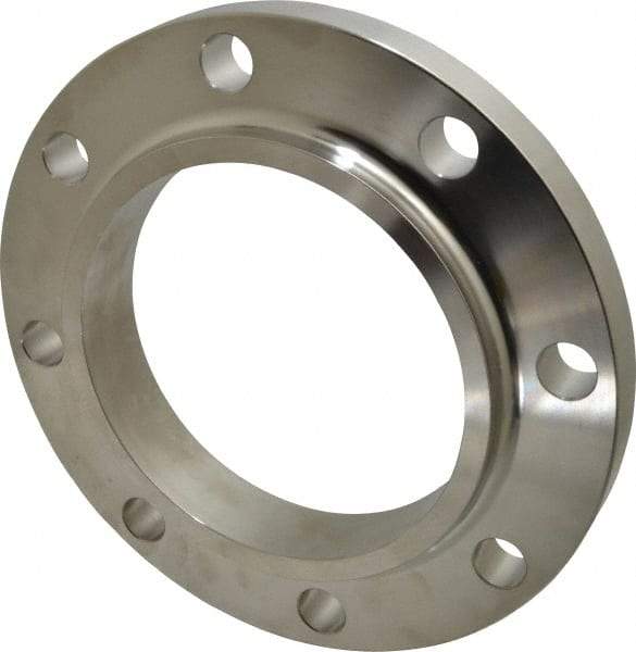 Merit Brass - 6" Pipe, 11" OD, Stainless Steel, Slip On Pipe Flange - 9-1/2" Across Bolt Hole Centers, 7/8" Bolt Hole, 150 psi, Grades 304 & 304L - Apex Tool & Supply